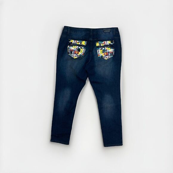 Rocawear Womens Plus 18 Jeans Graphiti Seat Hip Hop‎ Skinny Ankle - Picture 3 of 7